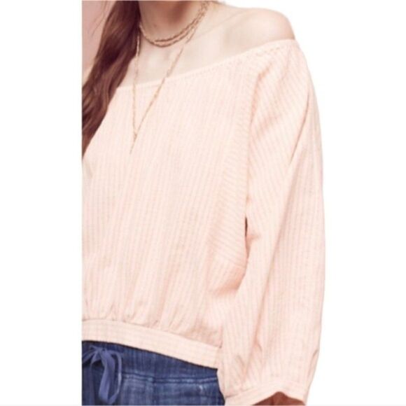 Anthropologie Holding Horses Aria Striped Off-the-Shoulder Top - Picture 3 of 8